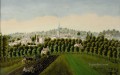 view of bottom and meudonbillancourt 1890 Henri Rousseau Post Impressionism Naive Primitivism